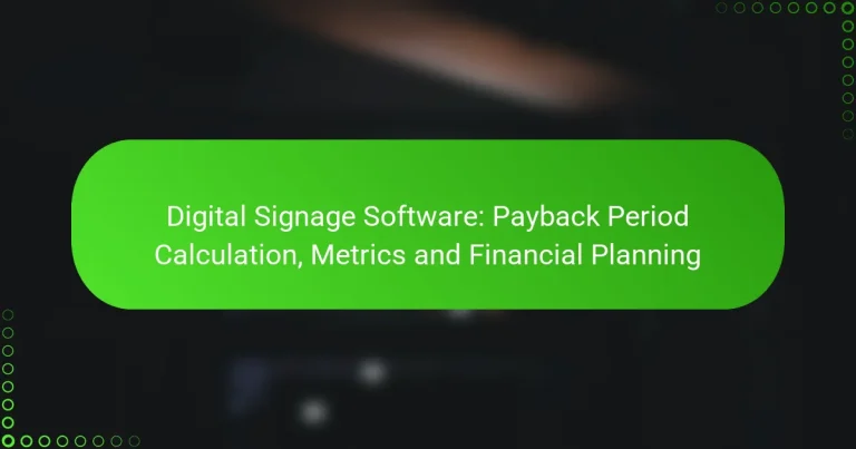 Digital Signage Software: Payback Period Calculation, Metrics and Financial Planning