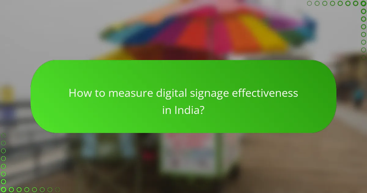How to measure digital signage effectiveness in India?